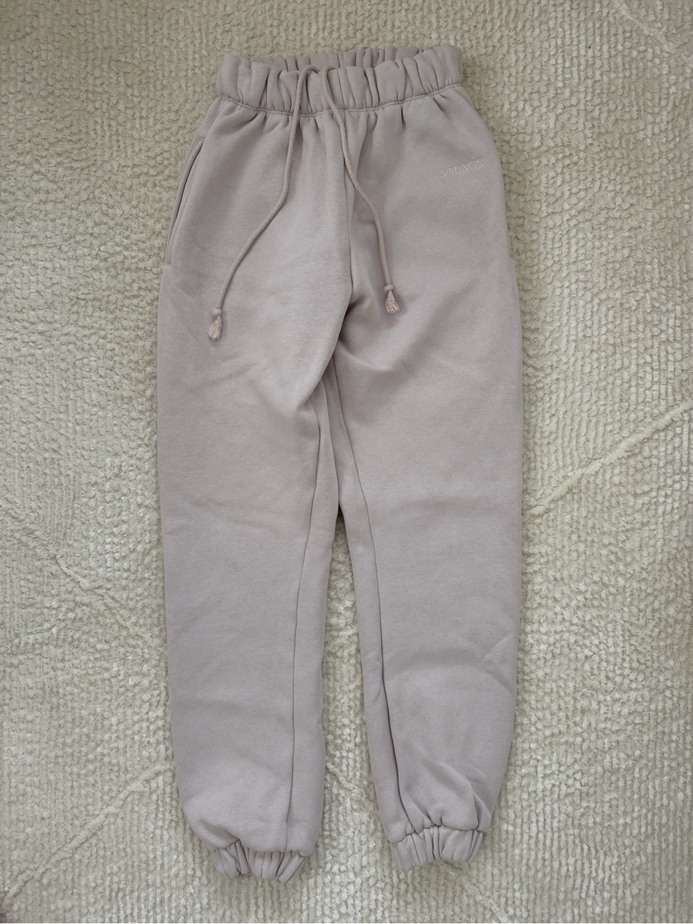 Lounge Apparel Drawstring Jogger Pants - Taupe